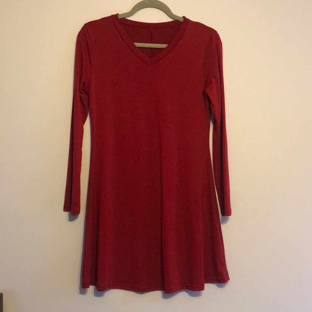 Red cotton dress